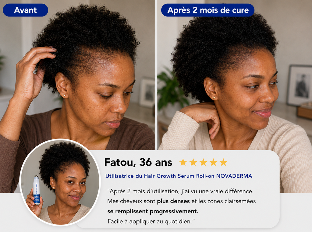 NovaDerma™ Sérum Roll-on Anti-Chute & Stop chute de cheveux