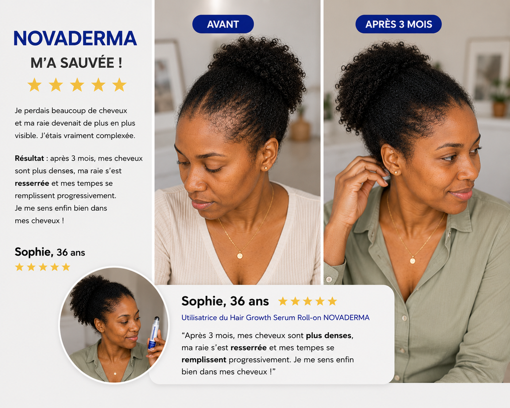 NovaDerma™ Sérum Roll-on Anti-Chute & Stop chute de cheveux