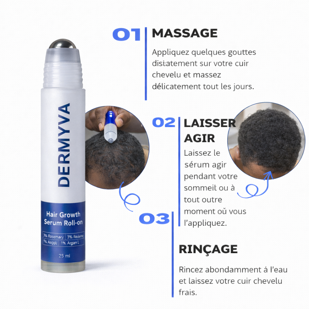 NOVADERMA™ Sérum Roll-on Anti-Chute & Stop Calvitie